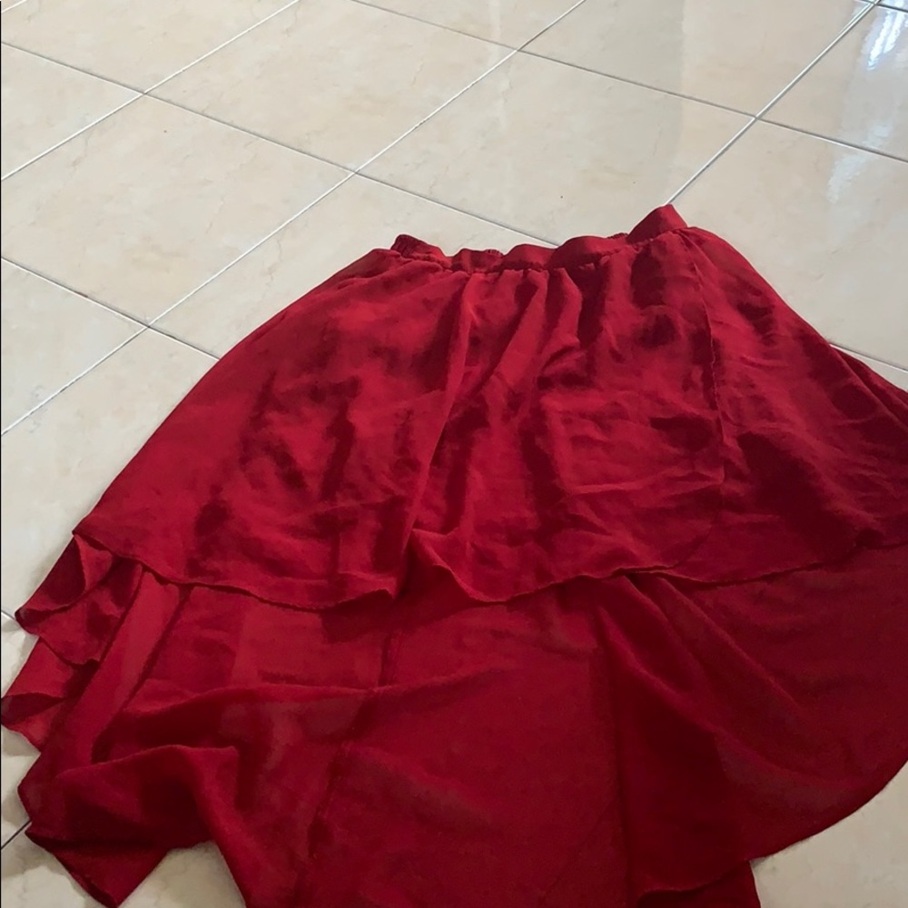 Red skirt